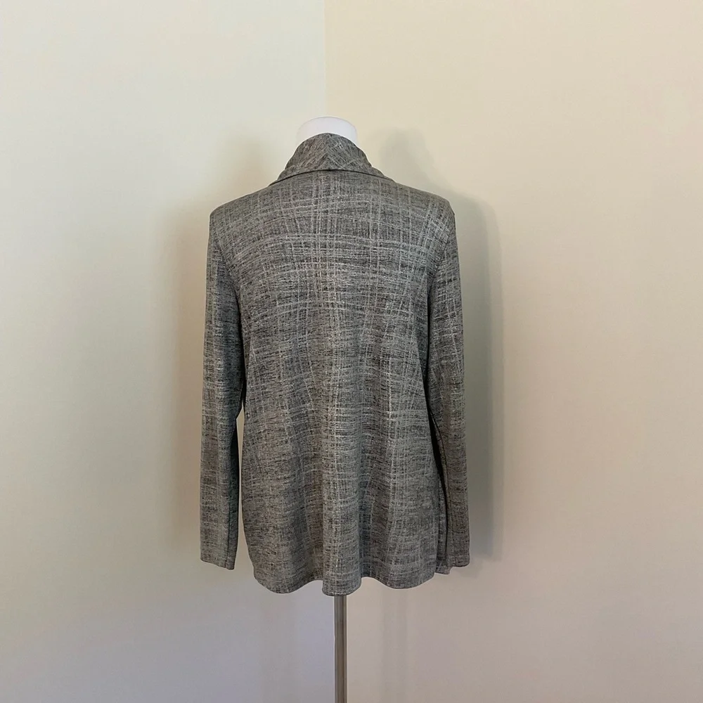 Ruby Rd. Gray Rhinestone Edge Trimmed Cardigan Sweater Set - Picture 5 of 7